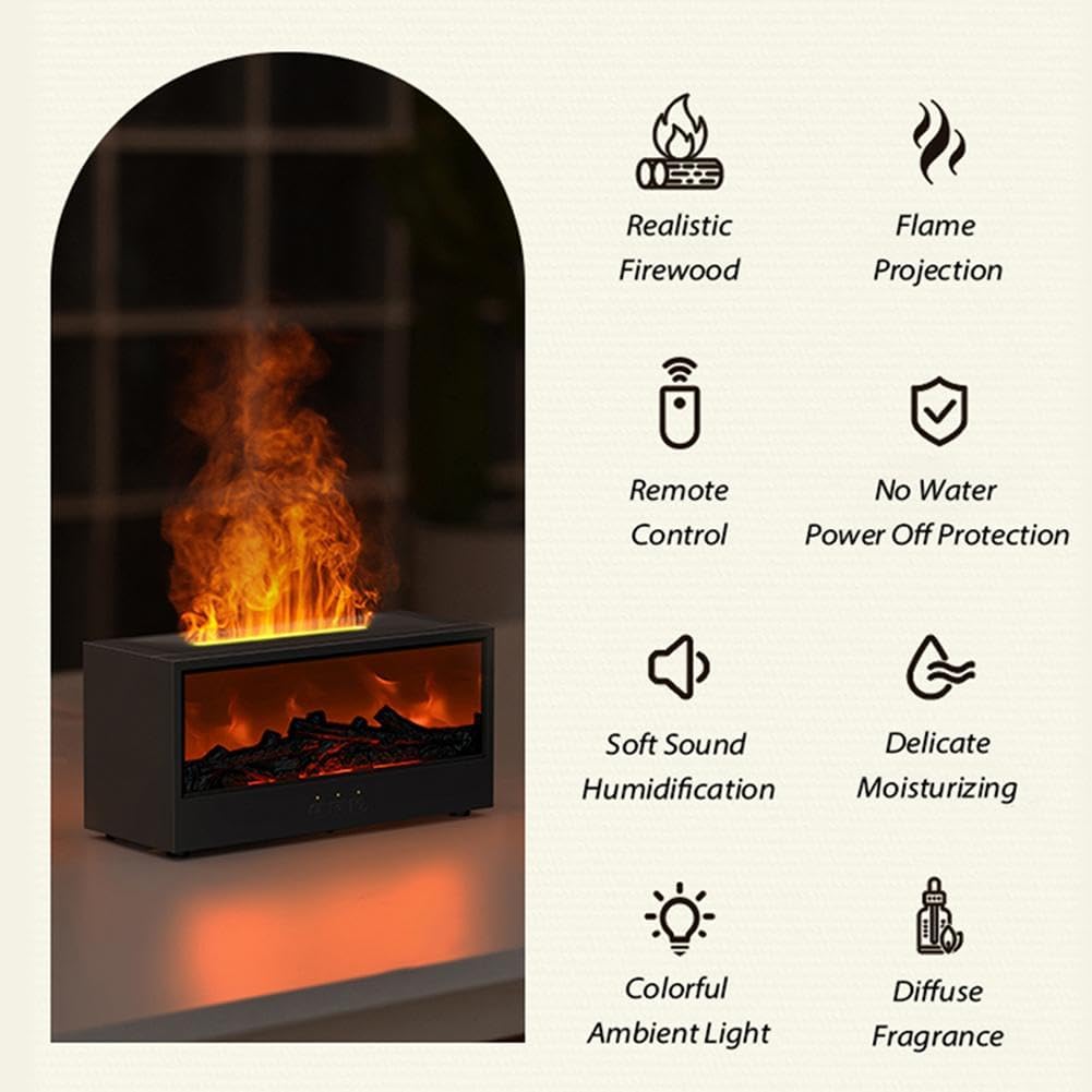 The Room That Changes the Whole Night — Volcano Flame Humidifier