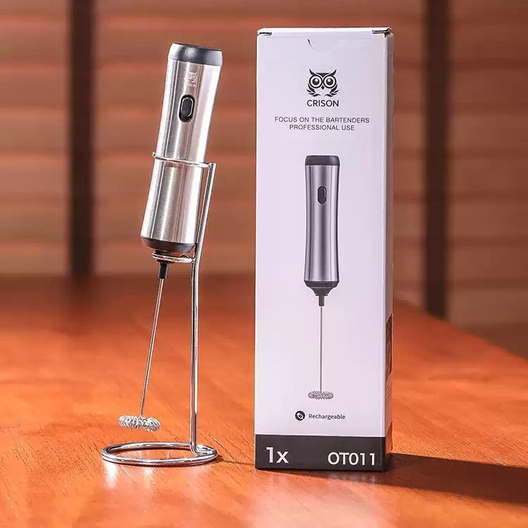 Barista-Level Coffee, Every Morning — Rechargeable Milk Frother