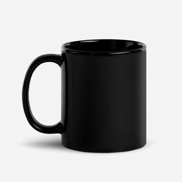 The Mug That Stops the Room — Glossy Black Ceramic
