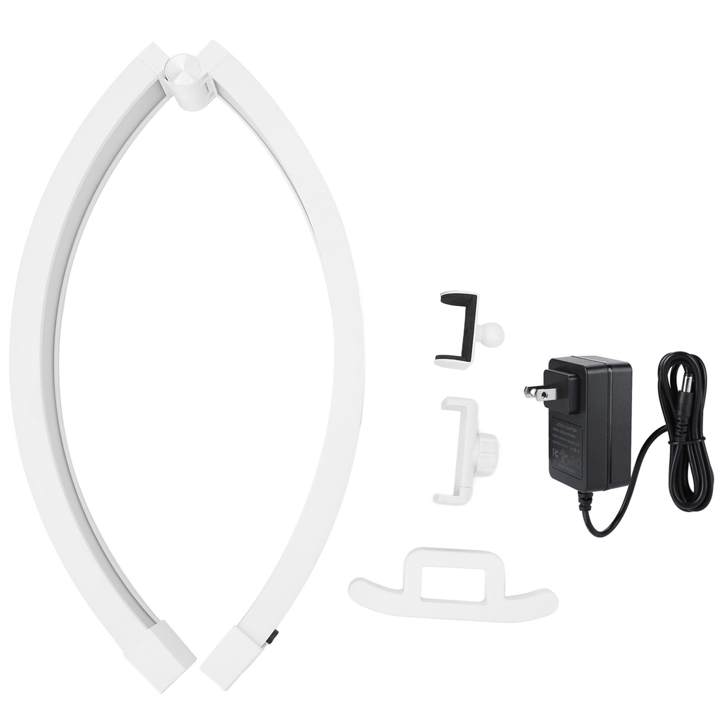 22 Inch Half Moon Nail Desk Lamp 20W Touch Control Foldable Manicure Tattoo Desk Beauty Light 3200‑5600K CRI >90 With Phone Clip 100‑240V