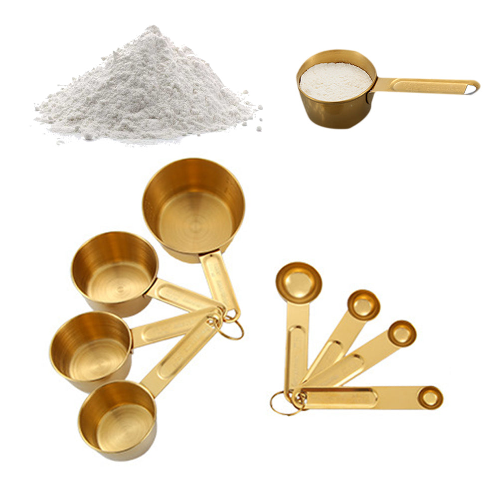 The Measuring Set Your Kitchen Actually Deserves — Gold Steel Spoons