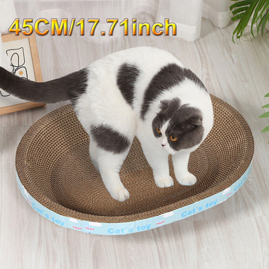 45cm Cat Scratcher Cardboard Lounge - Eco-Friendly Bed & Post