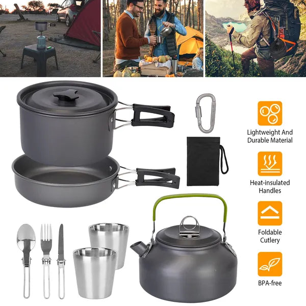 The Camp Kitchen That Actually Works — 12-Piece Cookware Set