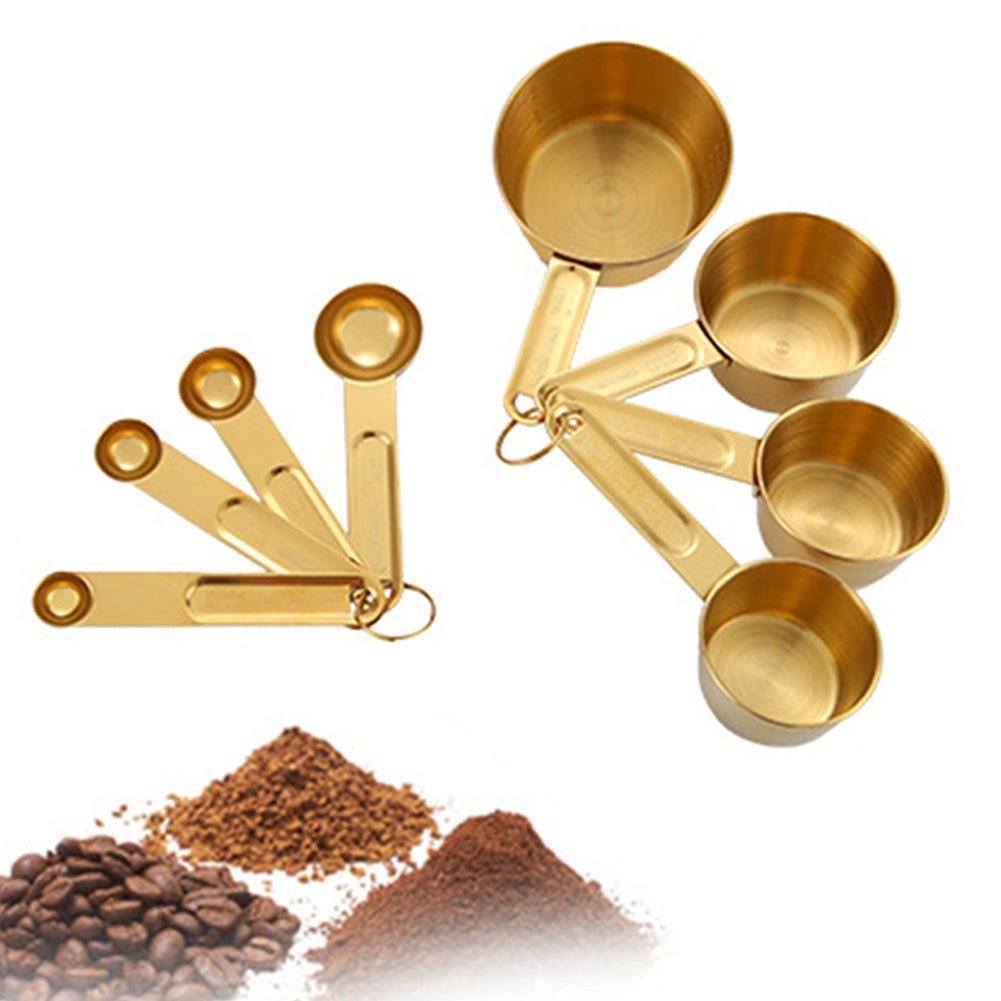 The Measuring Set Your Kitchen Actually Deserves — Gold Steel Spoons