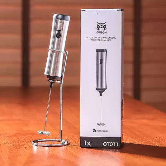 Barista-Level Coffee, Every Morning — Rechargeable Milk Frother