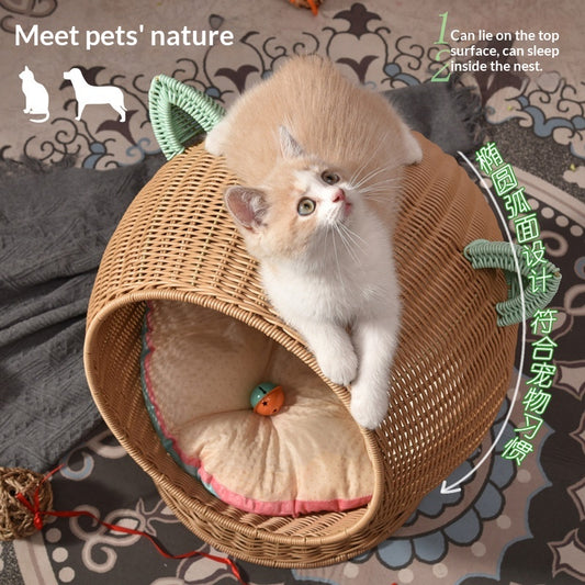 Woven Plastic Cat Cage Bed Mat Removable And Washable