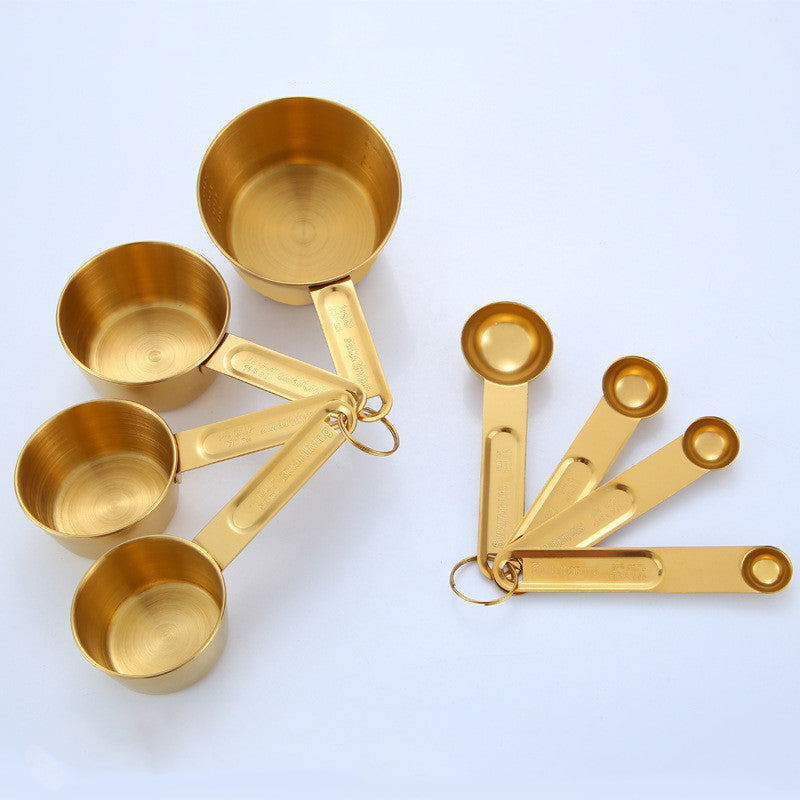 The Measuring Set Your Kitchen Actually Deserves — Gold Steel Spoons