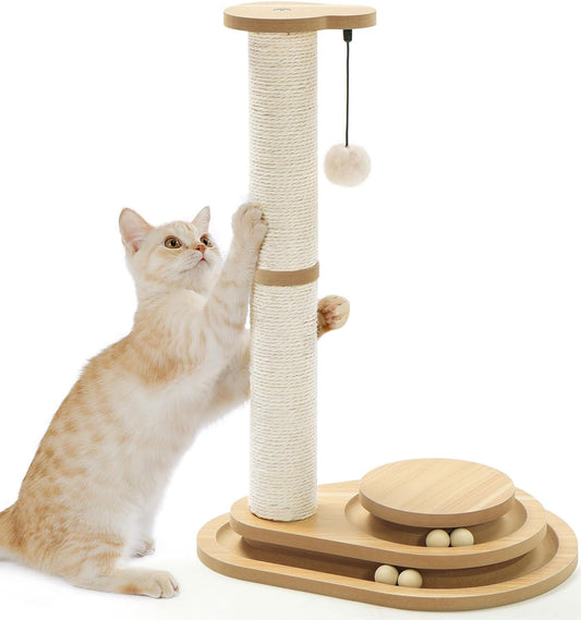 The Scratcher They'll Actually Use — Two-Layer Sisal Post