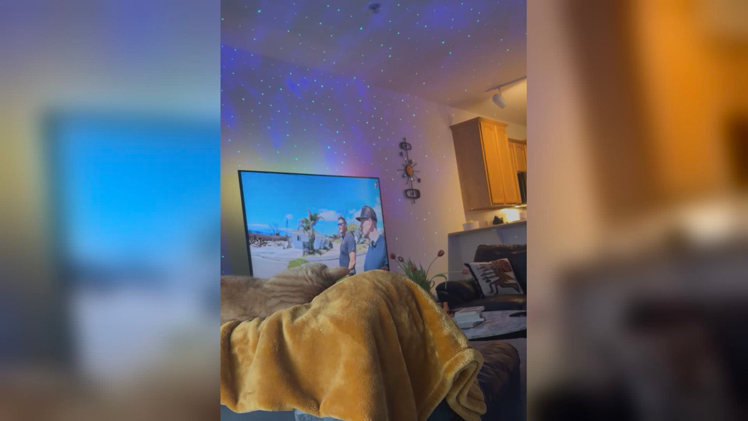 Cozy living room star projector - cool finds