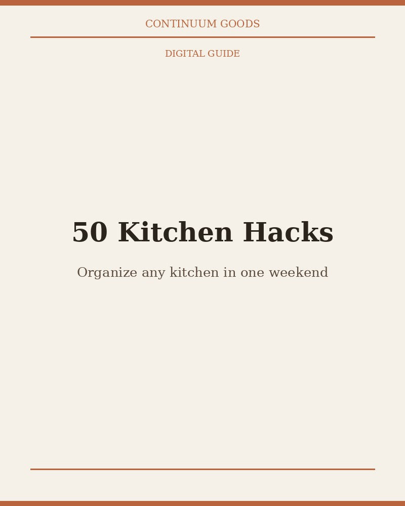 The Kitchen That Finally Works for You — Organization Guide PDF