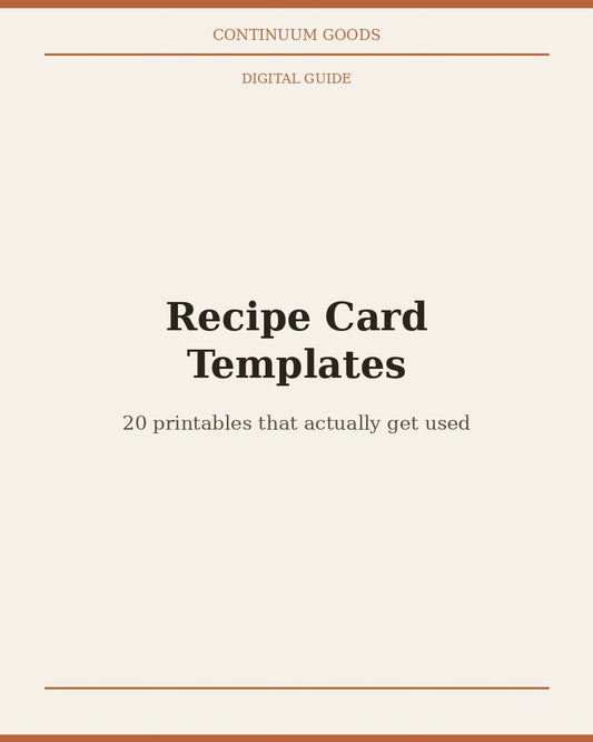 The Gift for the Cook Who Loses Every Good Recipe — 20 Printable Cards