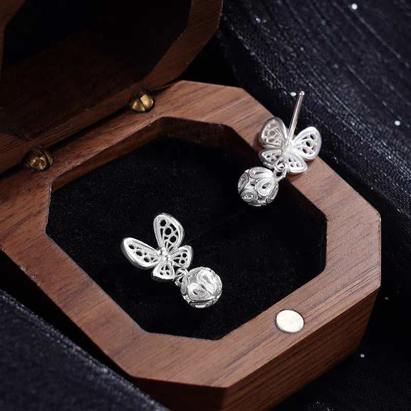 The Earrings That Stop Conversations — Sterling Silver Butterfly