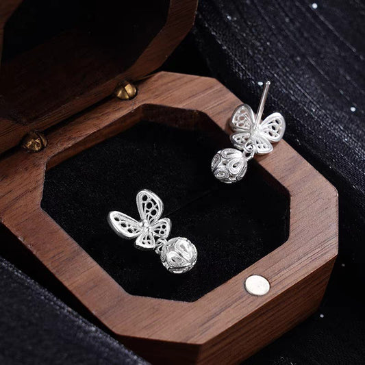 The Earrings That Stop Conversations — Sterling Silver Butterfly