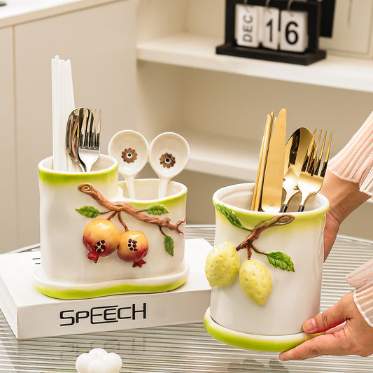 The Counter That Finally Has It Together — Ceramic Utensil Holder
